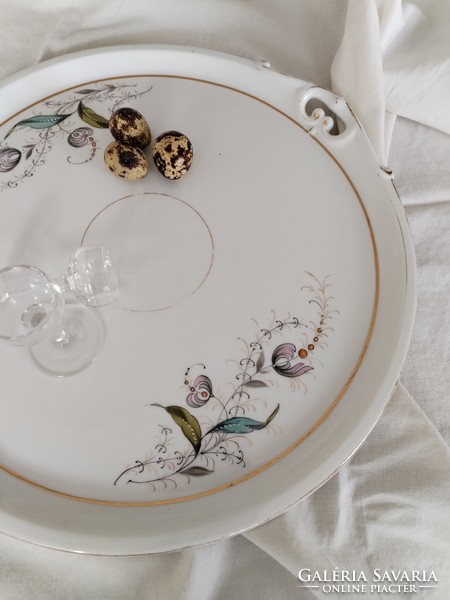 Szecessziós, porcelán asztali kínáló - a múlt század elejéről