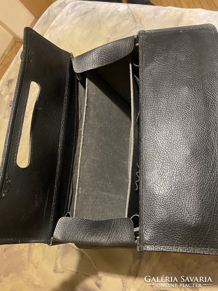 Leather pilot suitcase