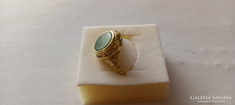 14 carat gold seal ring