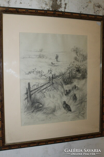 Antique hunting engraving or lithograph 640