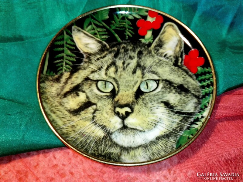 Porcelain cat plate...