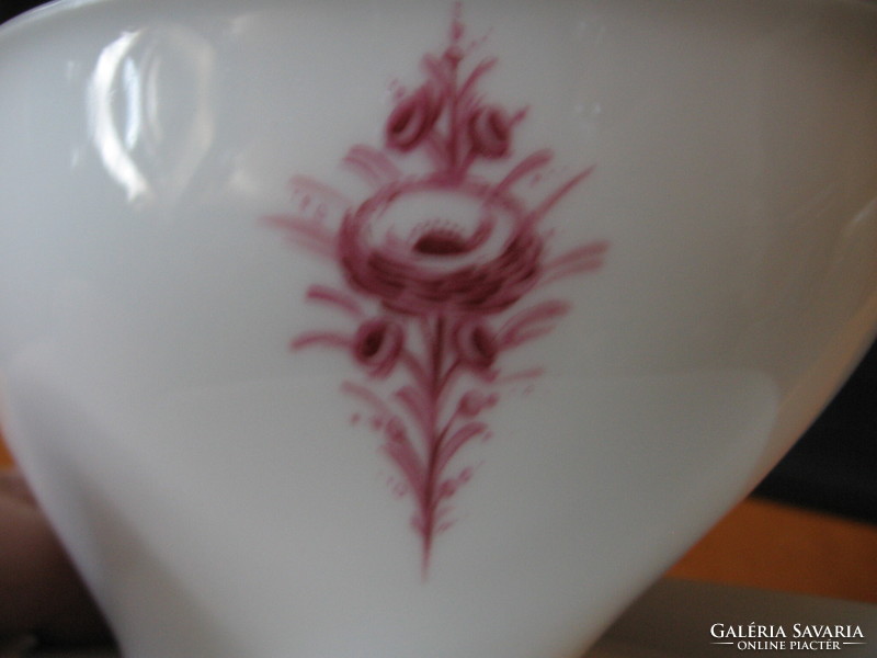 Retrorózsaszín virágos szószos csésze, Fürstenberg