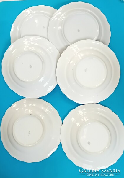 6 Zsolnay white plate