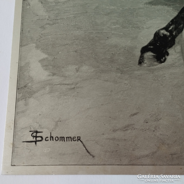 F. Schommer - Alexander the Great Tames Bucephalus - print on aluminum plate