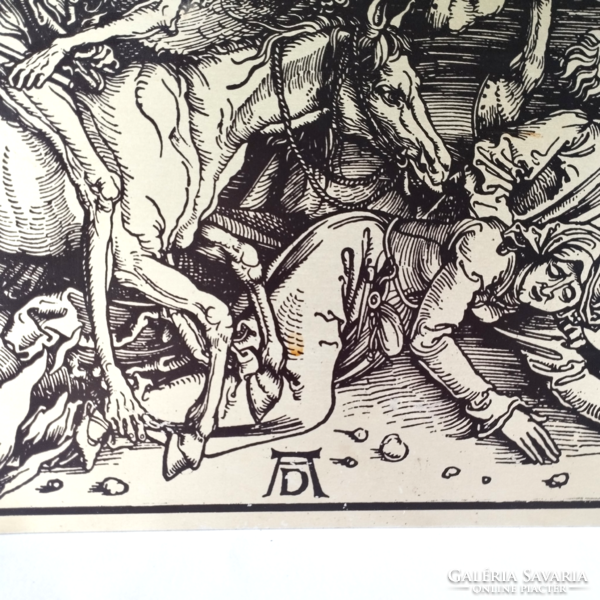 Albrecht Dürer- Az Apokalipszis négy lovasa - nyomat alumínium lemezen