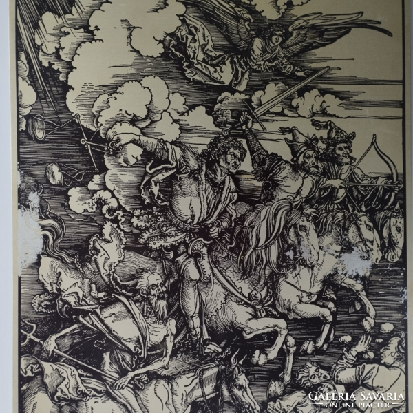 Albrecht Dürer - The Four Horsemen of the Apocalypse - print on aluminum plate