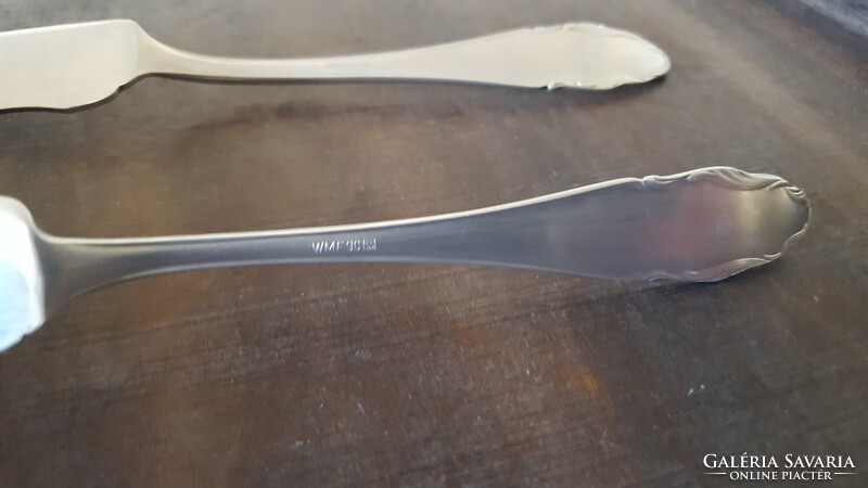 WMF 90 ezüstözött vajkenő és,halas kés
