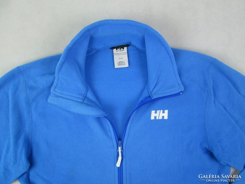 Original helly hansen (s) light blue women's fleece outdoor pullover cardigan