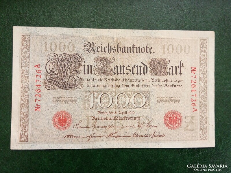 1000 German marks 1910
