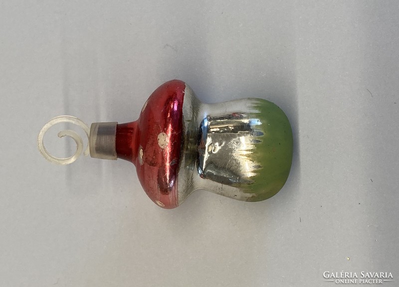 Antique Christmas tree decoration, glass mushroom