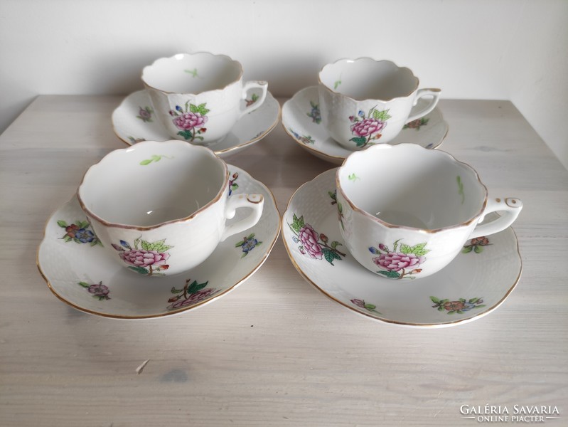 4 Personal Eton Victoria pattern Herend coffee set in perfect condition