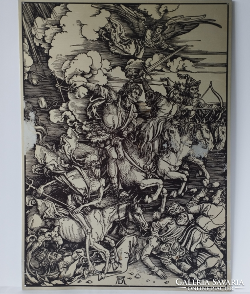 Albrecht Dürer - The Four Horsemen of the Apocalypse - print on aluminum plate