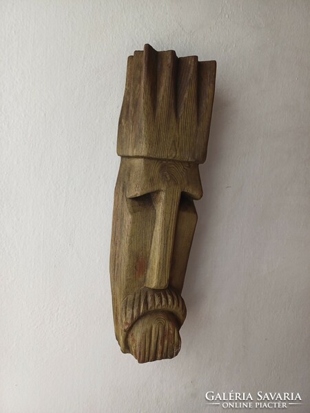 King András Koczogh. Carved wooden statue