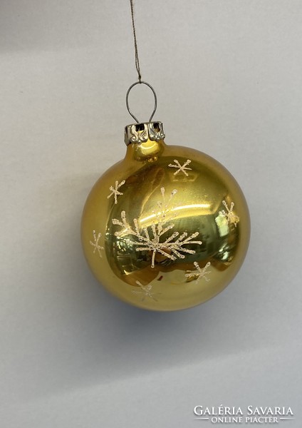 Old Christmas tree decorations golden balls