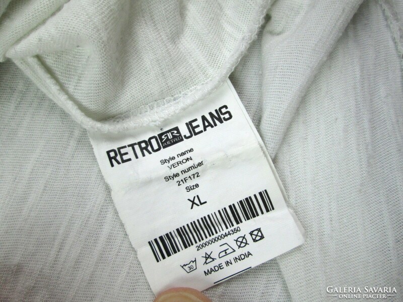 Original retro jeans (xl) short-sleeved women's t-shirt, light loose top