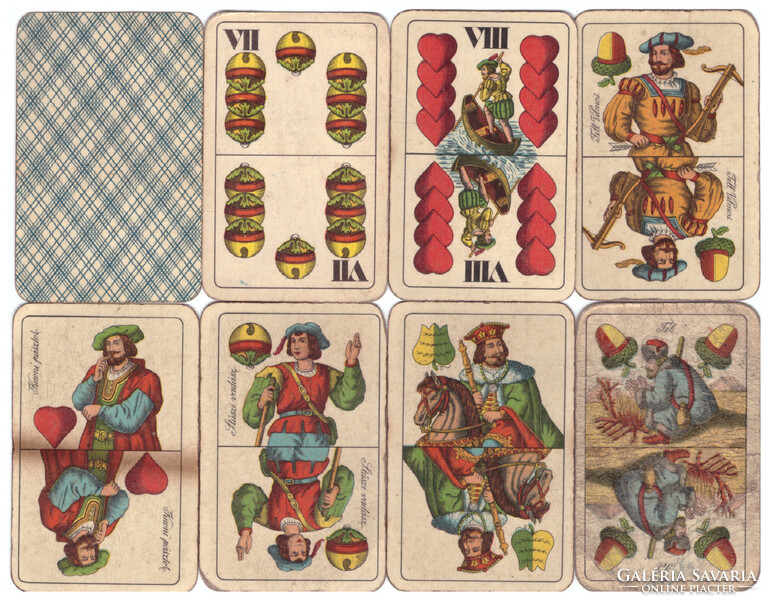220. Mini Hungarian card playing card factory and printing house 29 sheets around 1960