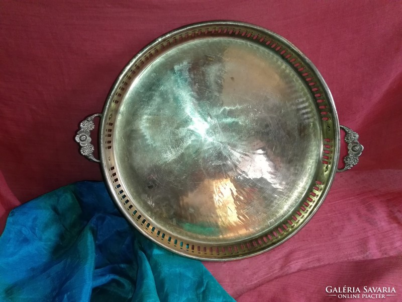 Antique brass tray.