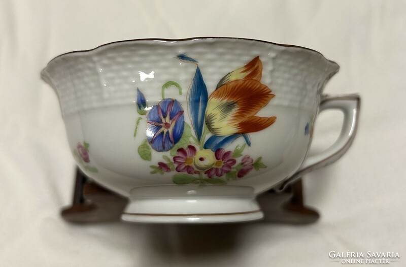 Herend porcelain tea cup with flower pattern 4 pcs