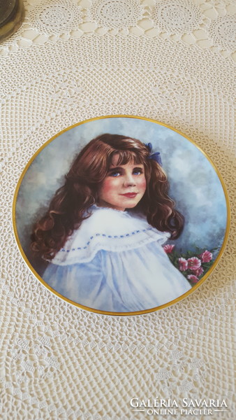 Angol Franklin Mint "Lady Elizabeth" porcelán emléktányér