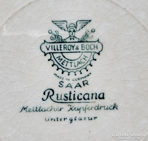 Villeroy & Boch Mettlach Rusticana német porcelán tányér mélytányér tálaló tál