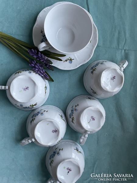 Zsolnay porcelain, tea cup with blue peach blossom pattern