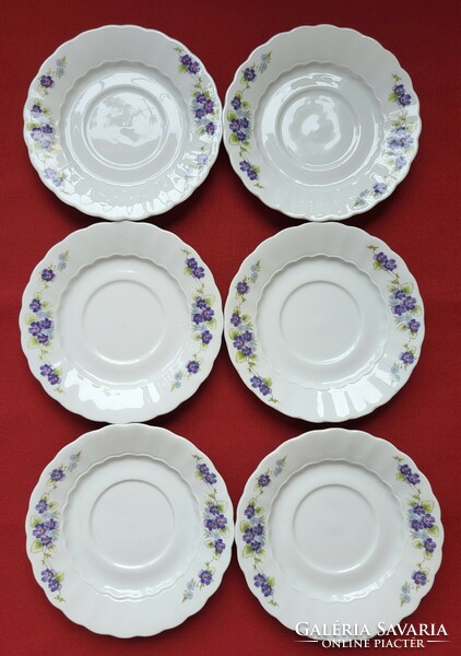 6pcs eschenbach bavaria German porcelain saucer small plate plate package blue violet flower violet