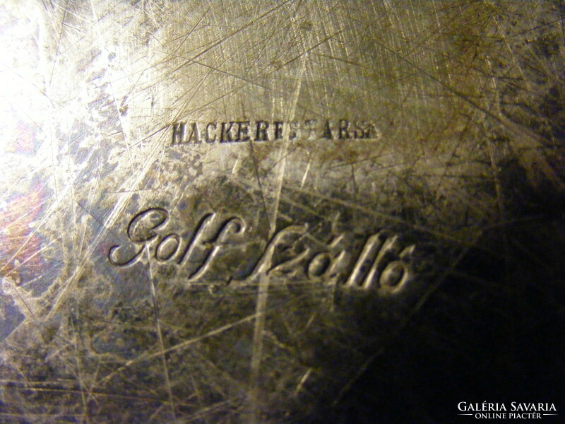Svábhegyi Golf Szálló régi alpakka tálca 37 cm