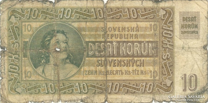 10 Koruna 1939 Slovakia