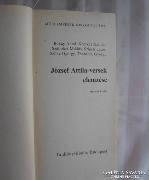 József Attila-versek elemzése (Műelemzések kiskönyvtára, 1983)