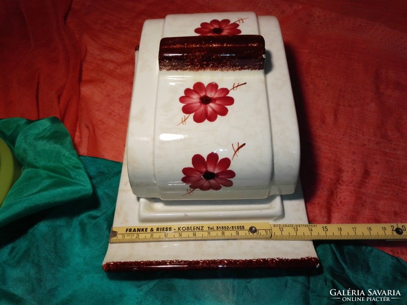 Antique butter or cheese holder...14X 22 cm faience, Bavarian product.