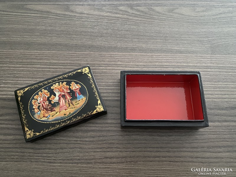 Russian hand painted marked special lacquer box