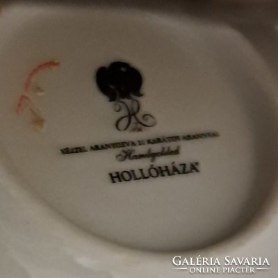 Szász Endre Hollóházi  porcelán bőr keretben