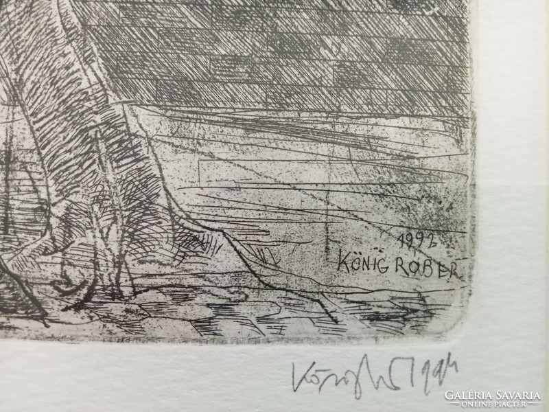 Róbert König (1951-2014) Münkacsy Prize-winning graphic etching