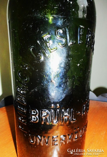 Old German embossed beer bottle (friedrich gieslerische brauerei brühl-köln)