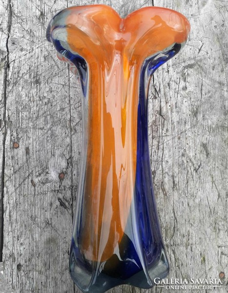 32 cm. Glass vase /j. Hospodka.
