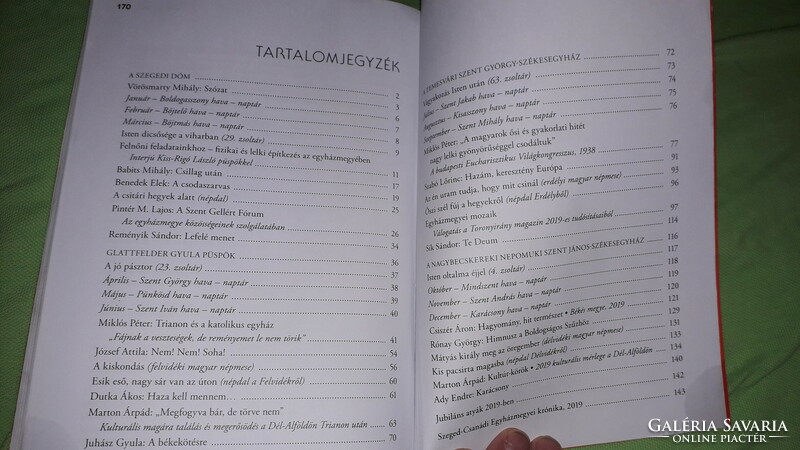 2020.Dr. Antal Zsolt - Szeged-Csanádi Egyházmegye Toronyirány Kalendárium a képek szerint