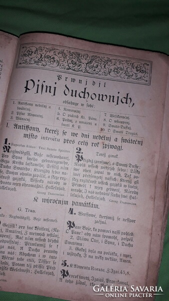 1894. Antique Gothic letter cithara sanctorum pisné ducownj 