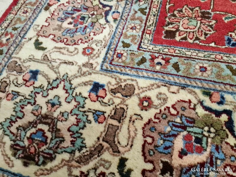 Dreamy signed Iranian Tabriz hand-knotted 294x378 cm woolen Persian rug mz243