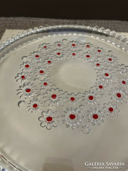 Waltherglass crystal cake tray in its original box, in perfect condition!