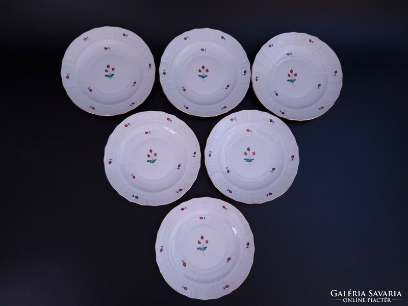 Herend rosehip pattern dessert set