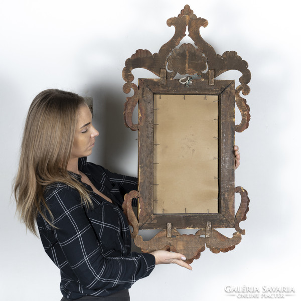 Gilded wooden framed mirror