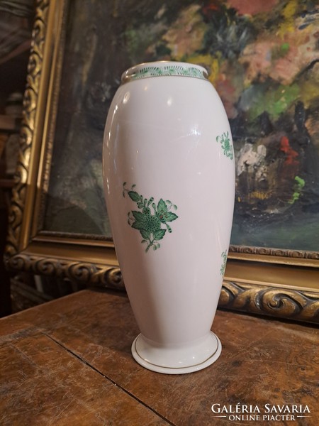 Herend green apponyi vase 22 cm