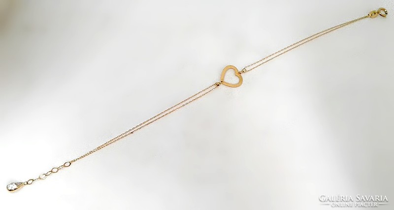 Gold heart bracelet (zal-au121514)