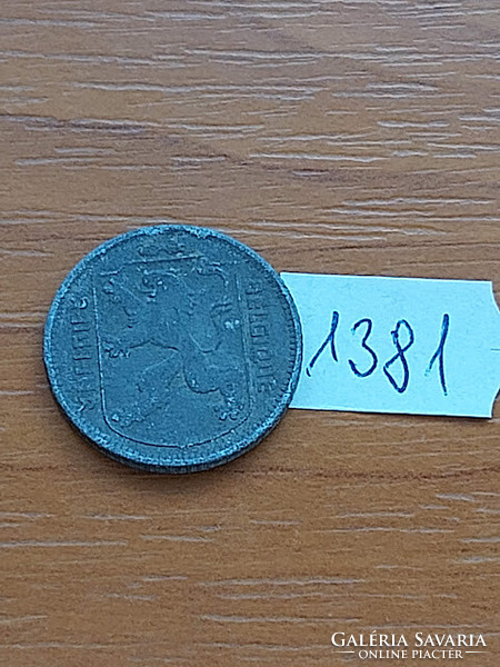 Belgium belgie - belgique 1 franc 194?? Ww ii, zinc, iii. King Leopold 1381