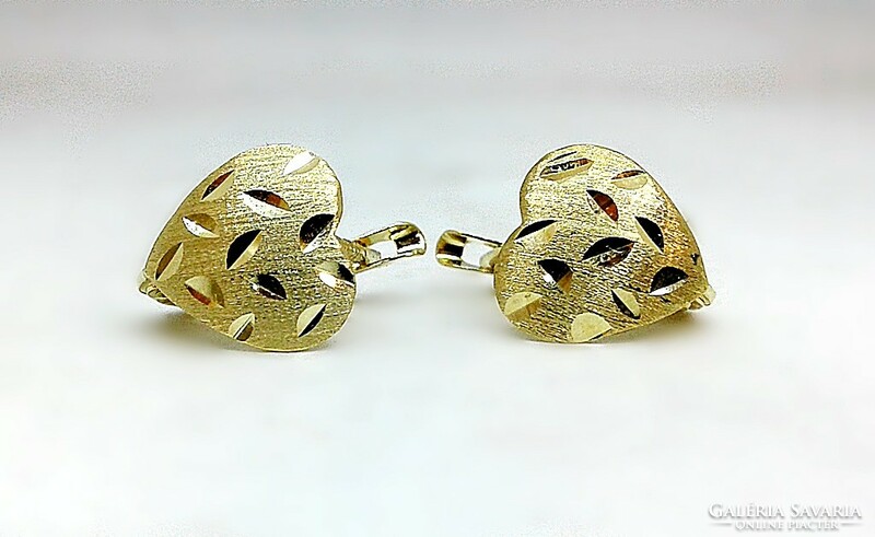 Engraved gold earrings (zal-au121537)