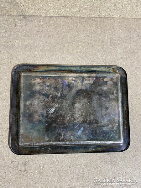 Alpaca tray, heavy, size 31 x 23 cm rarity, for festive table.2284