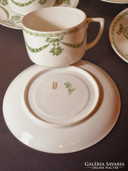 Mz moritz zdekauer Austrian porcelain tea set with ribbon flower decoration.