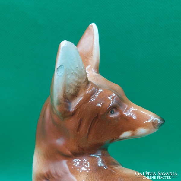 German GDR porcelain fox figure