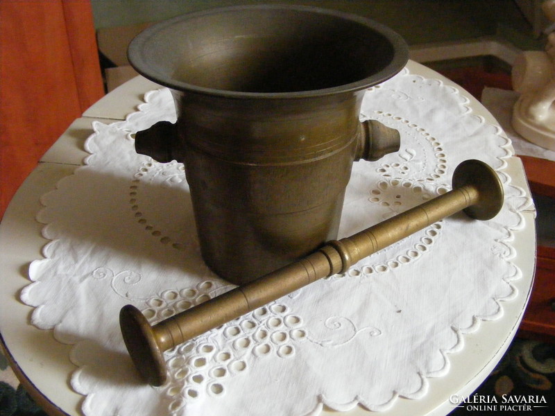 Brass mortar and pestle