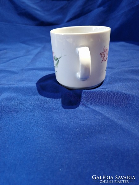 Retro Great Plains porcelain mug with a tulip pattern